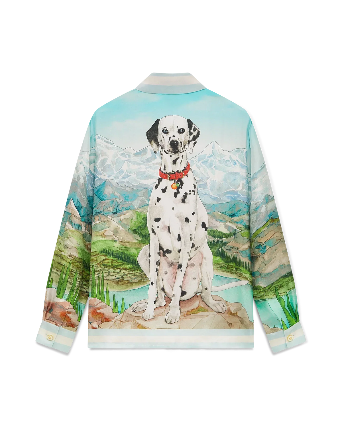 Dalmatian A La Montange Long Sleeve Silk Shirt | Casablanca Paris | Image 1