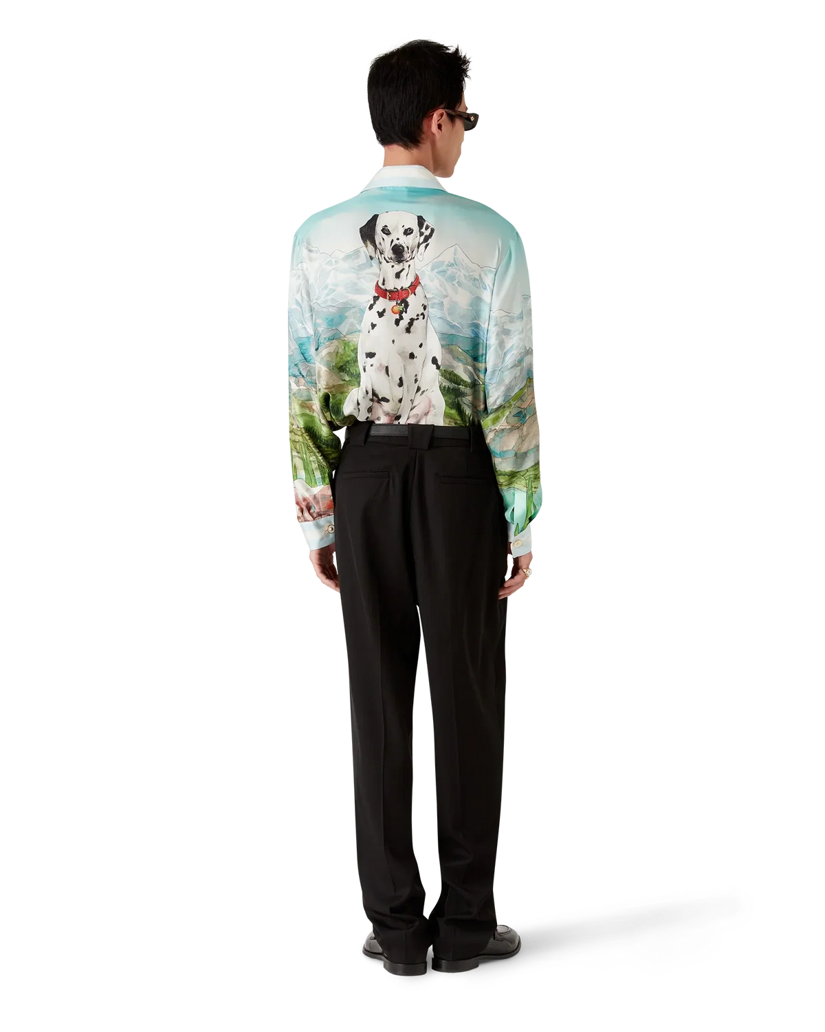 Dalmatian A La Montange Long Sleeve Silk Shirt | Casablanca Paris | Image 5