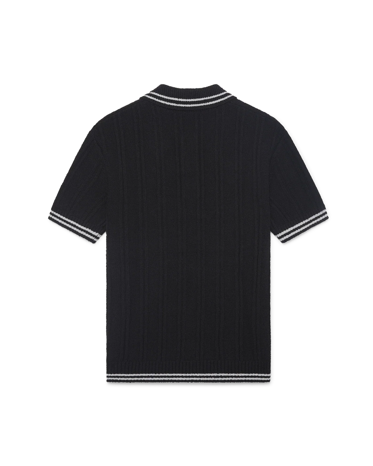Silver Trim Boucle Polo Shirt | Casablanca Paris | Image 2