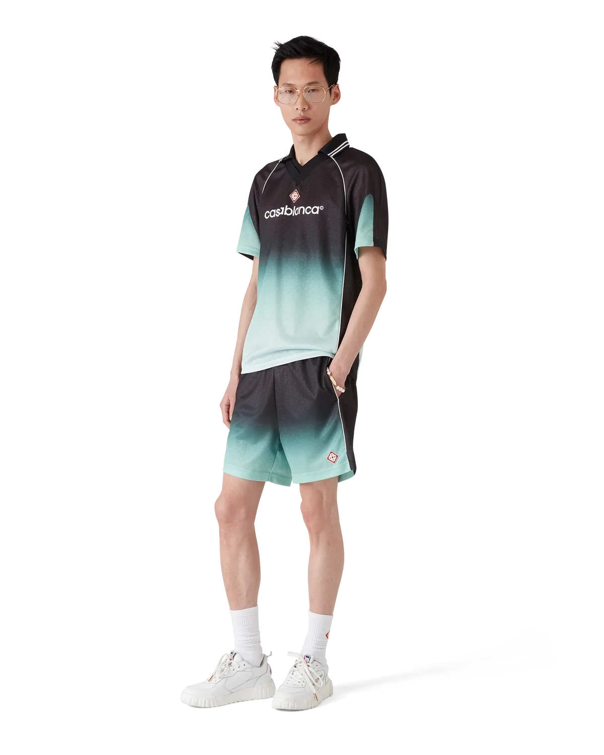 Gradient Monogram Jacquard Football Shorts | Casablanca Paris | Image 2