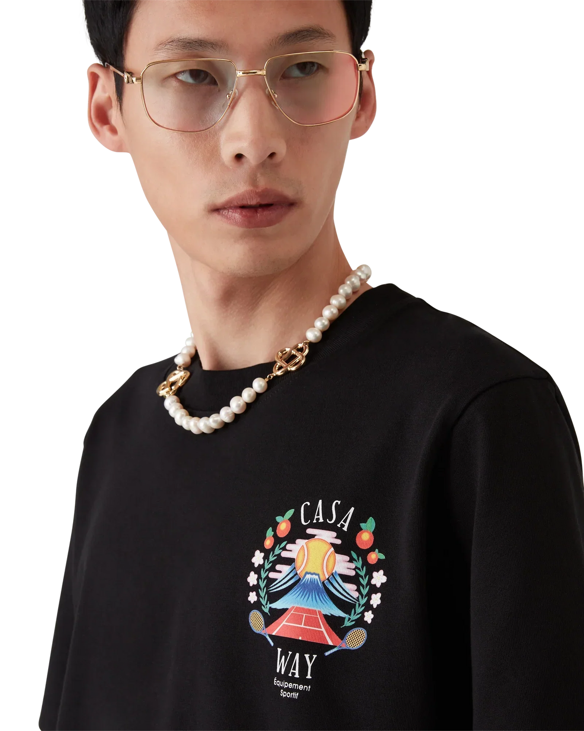 Casa Way Mountain Short Sleeve T-Shirt | Casablanca Paris | Image 5