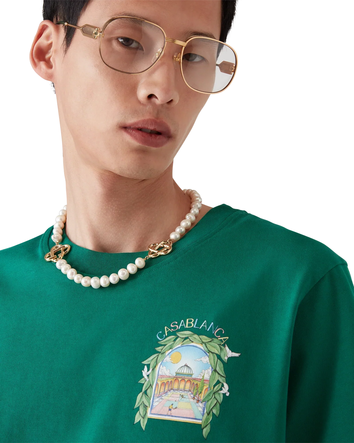 L'Arche De Tennis Short Sleeve T-Shirt | Casablanca Paris | Image 5
