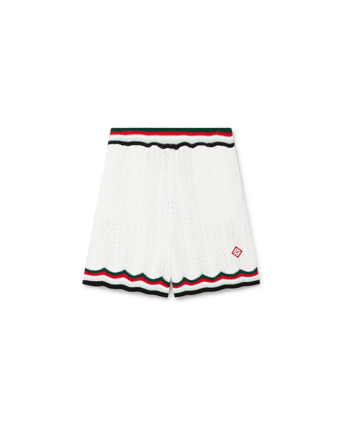 Cotton Chevron Crochet Shorts | Casablanca Paris | Image 1