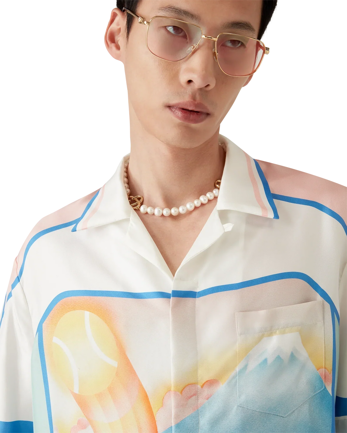 Fuji Dream Short Sleeve Silk Shirt | Casablanca Paris | Image 5