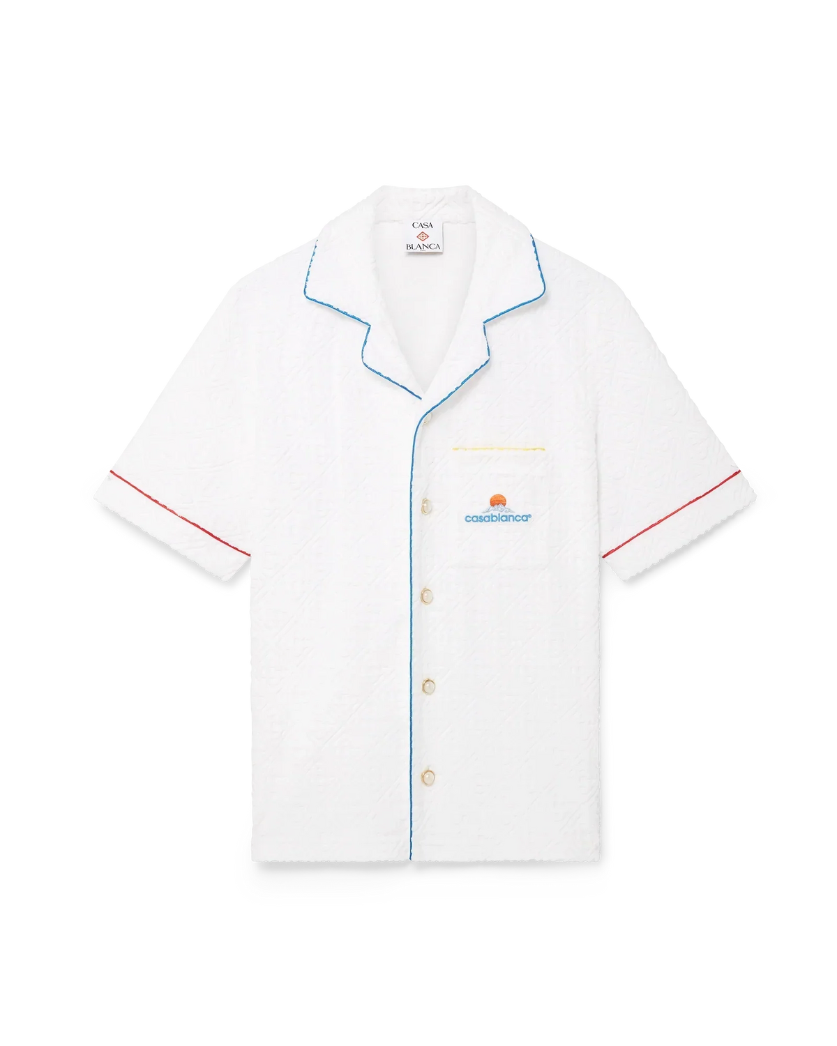 Monogram Jacquard Short Sleeve Towelling Shirt | Casablanca Paris | Image 1