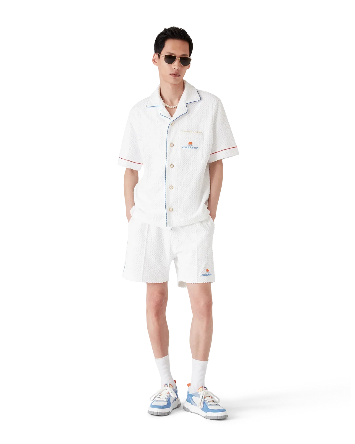 Monogram Jacquard Short Sleeve Towelling Shirt | Casablanca Paris | Image 2