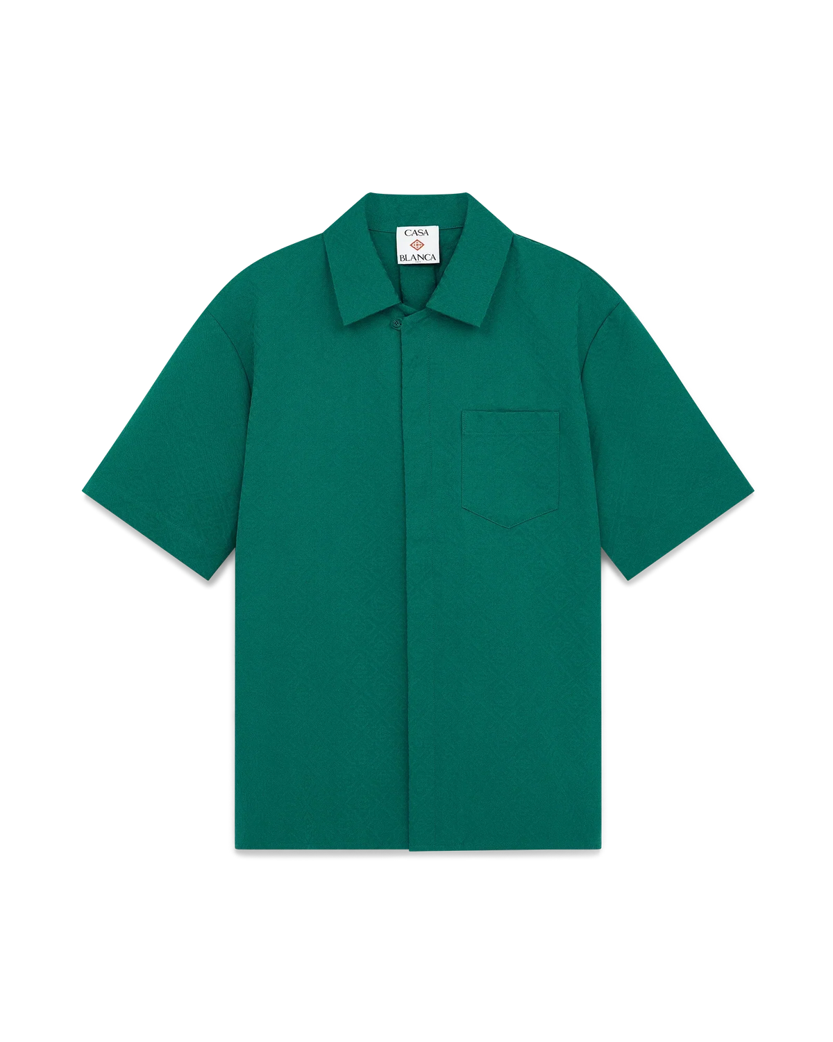 Cotton Monogram Short Sleeve Jacquard Shirt | Casablanca Paris | Image 1