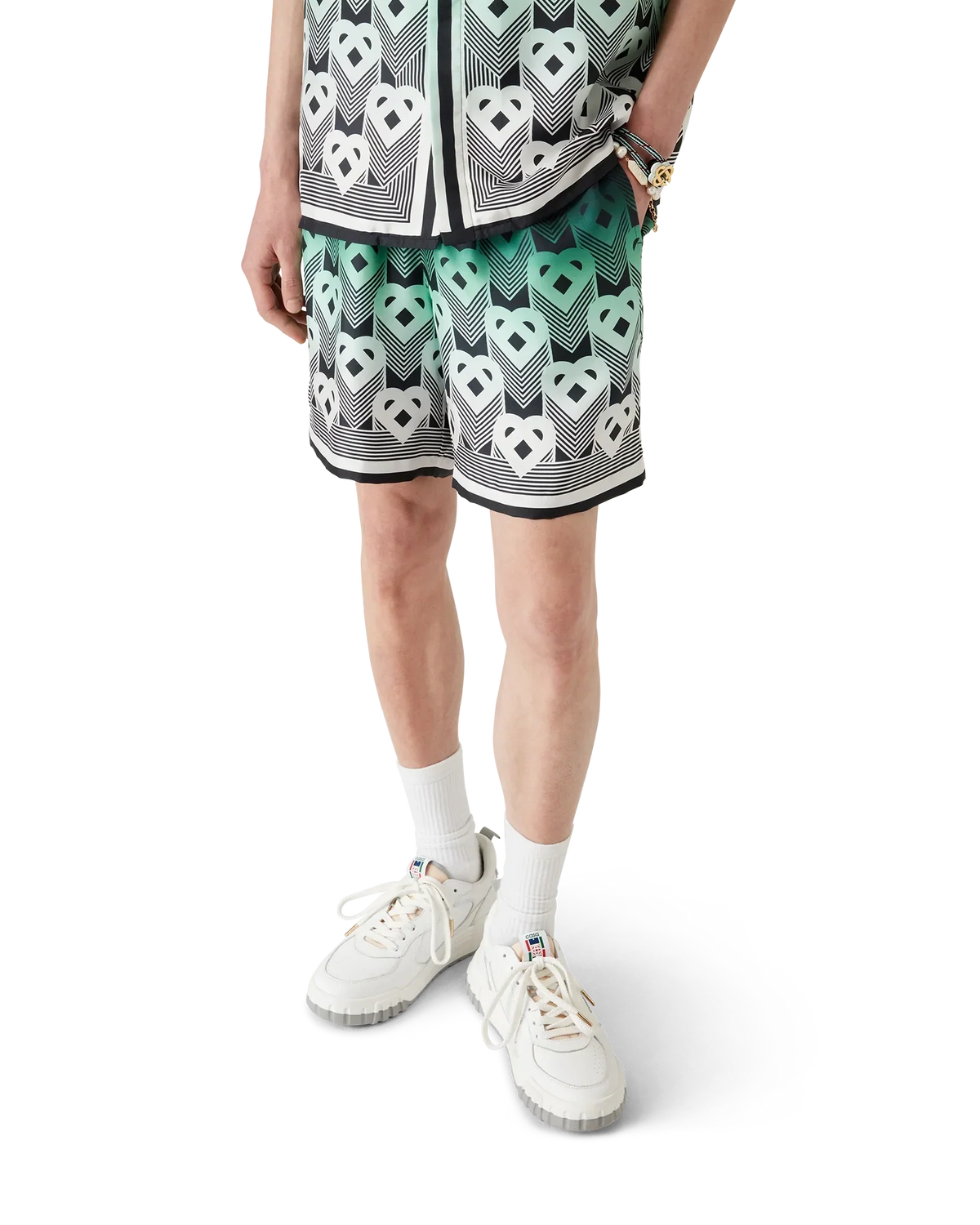 Gradient Monogram Silk Shorts | Casablanca Paris | Image 4