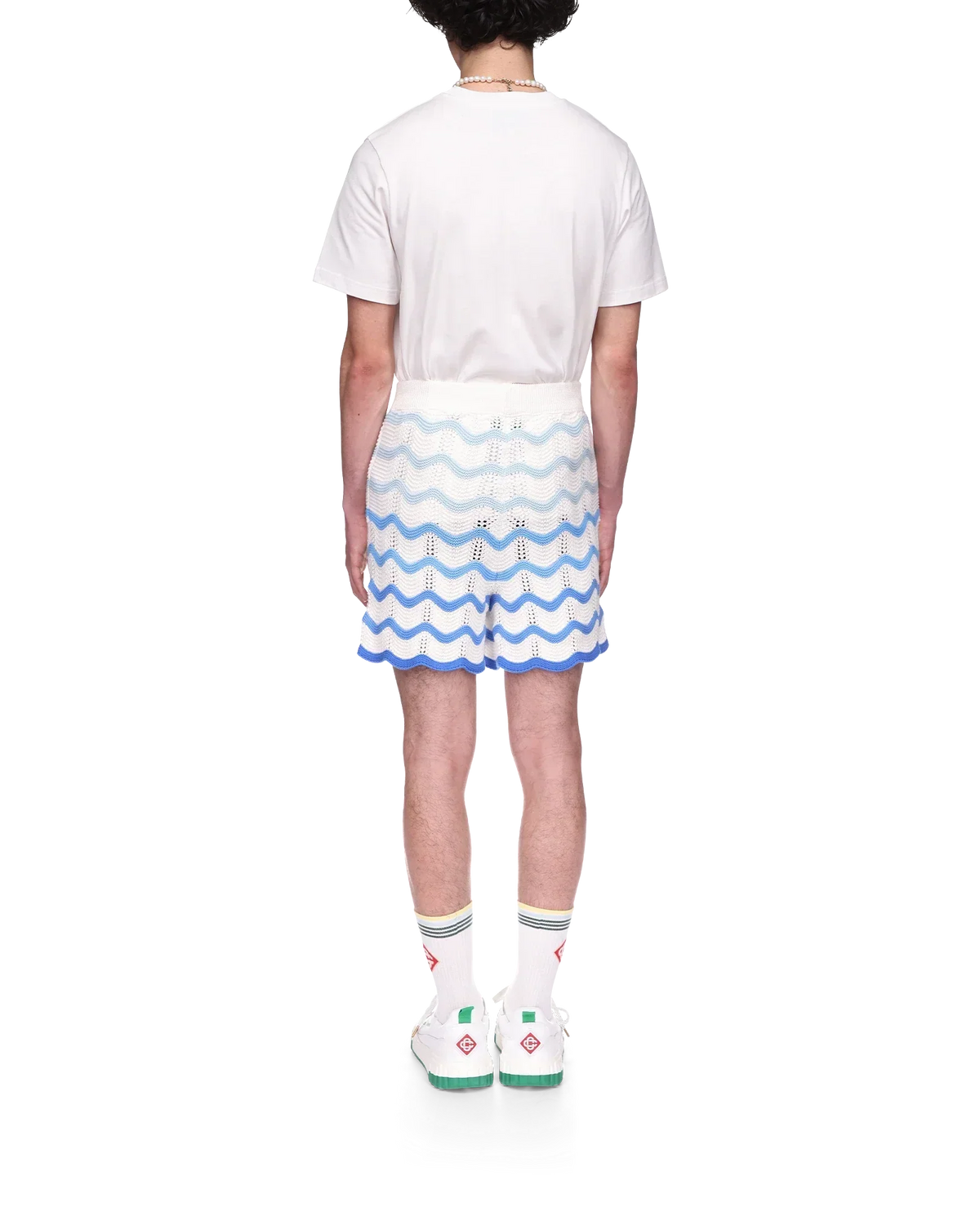 Wavy Gradient Crochet Shorts | Casablanca Paris | Image 4