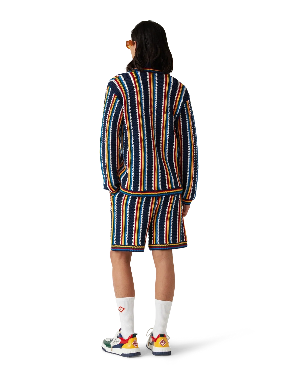 Crochet Long Sleeve Stripe Shirt | Casablanca Paris | Image 3