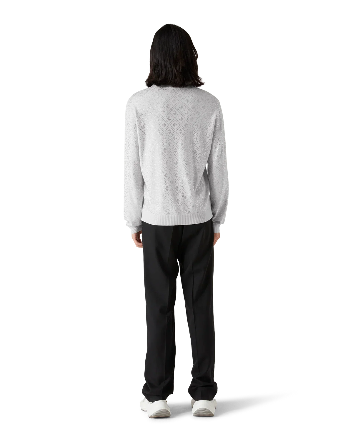 Crystal Monogram Knit Polo Shirt | Casablanca Paris | Image 3