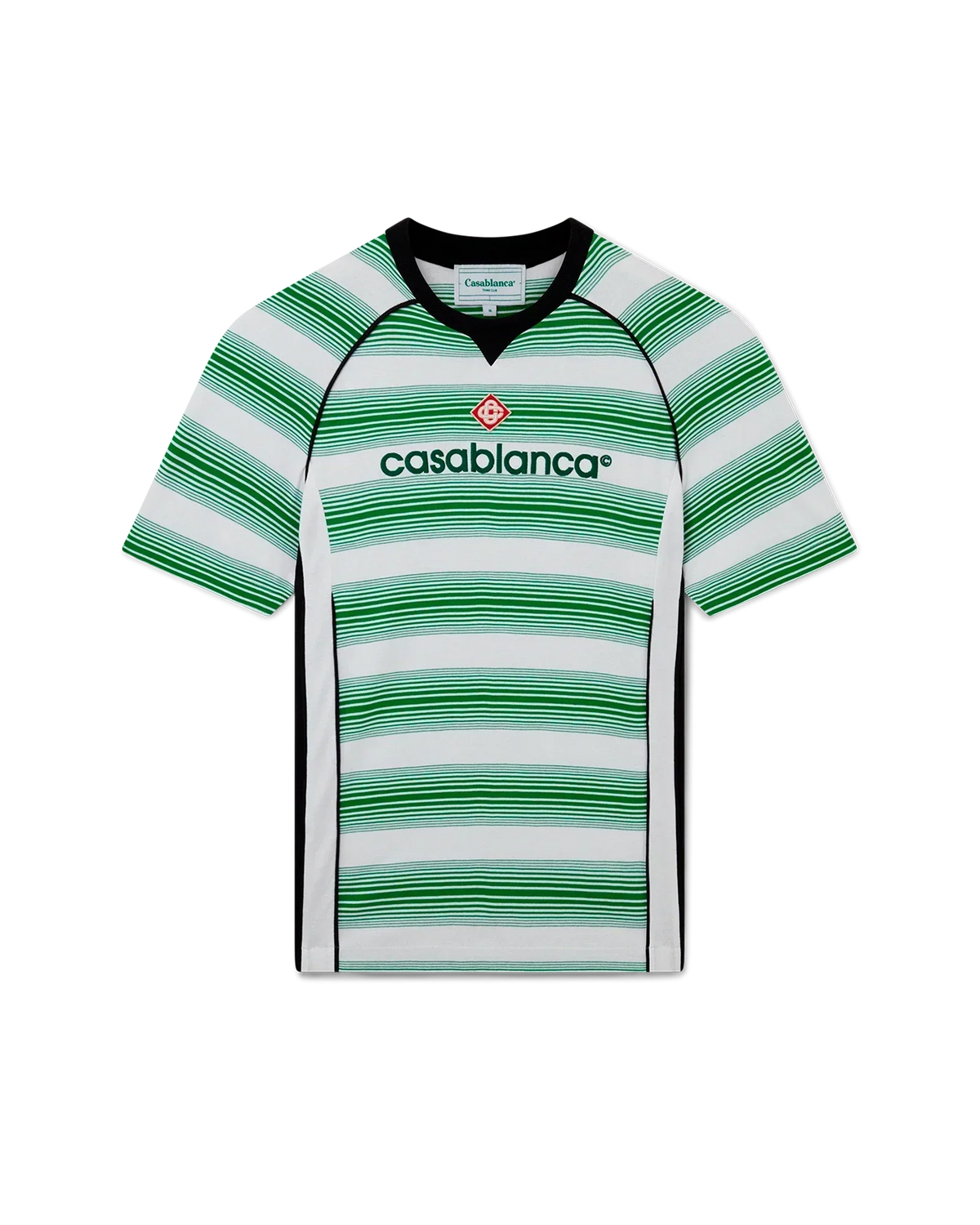 Gradient Stripe Panelled Short Sleeve T-Shirt | Casablanca Paris | Image 1
