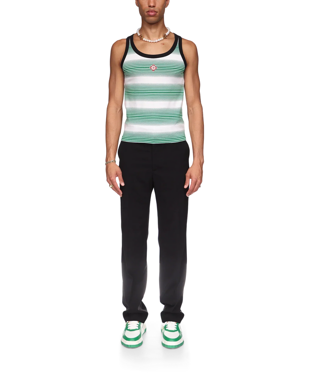 Gradient Stripe Ringer Tank Top | Casablanca Paris | Image 2