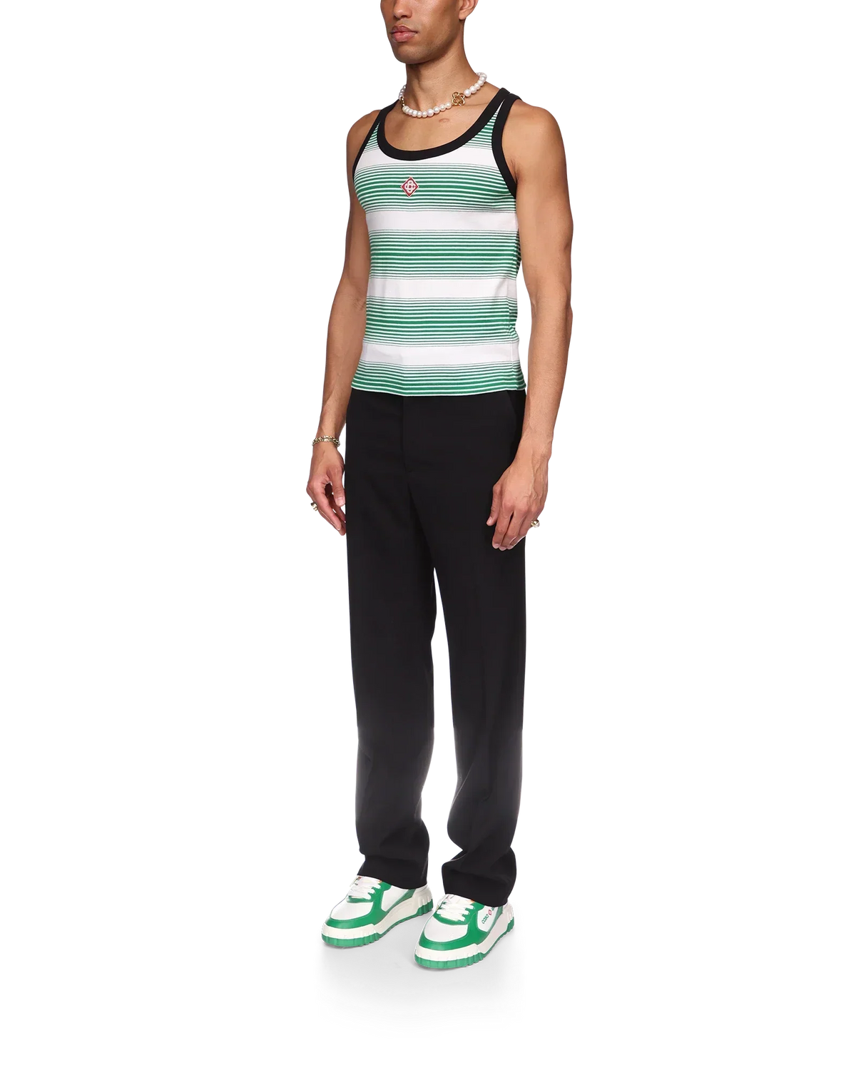 Gradient Stripe Ringer Tank Top | Casablanca Paris | Image 3