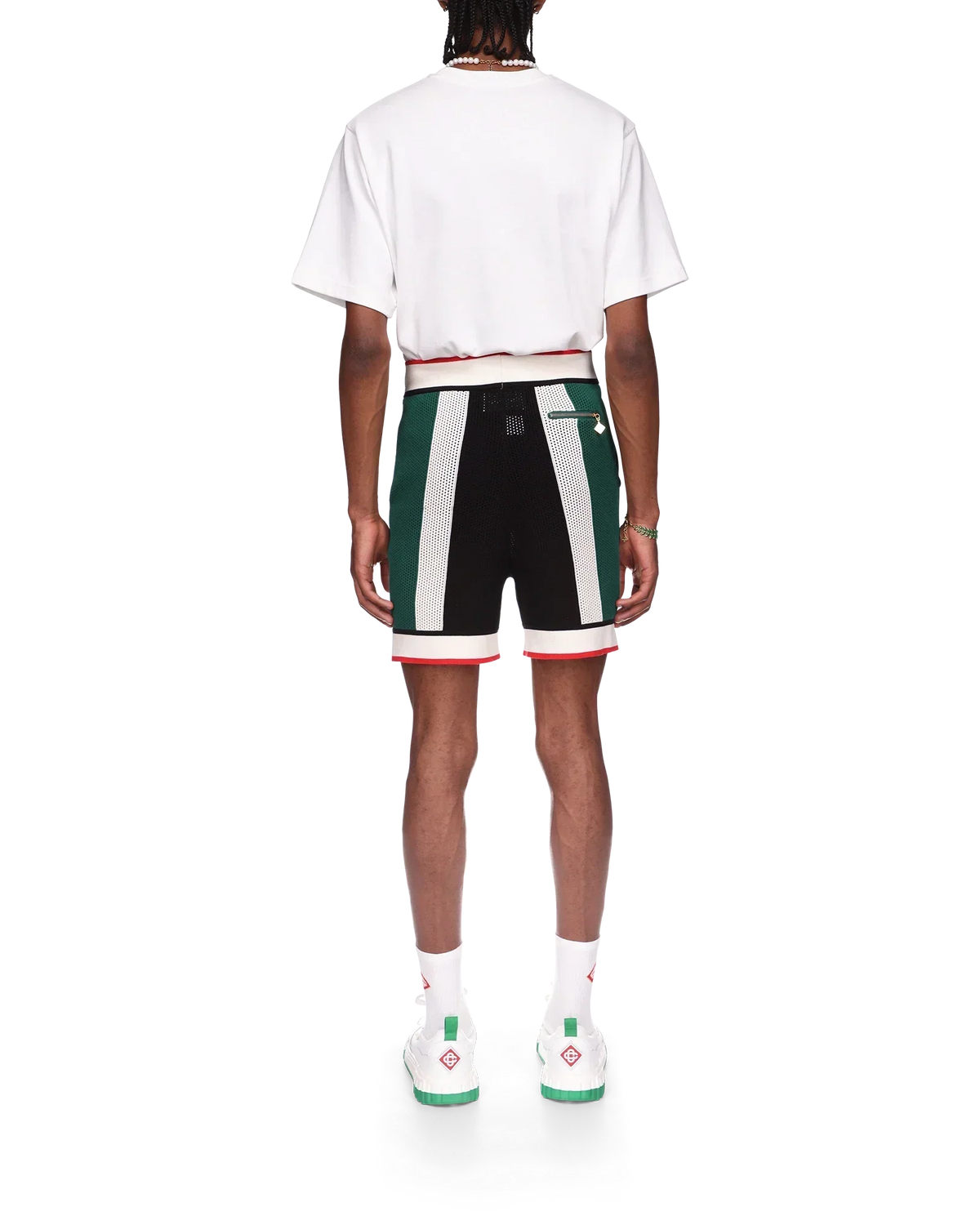 Striped Mesh Shorts | Casablanca Paris | Image 4