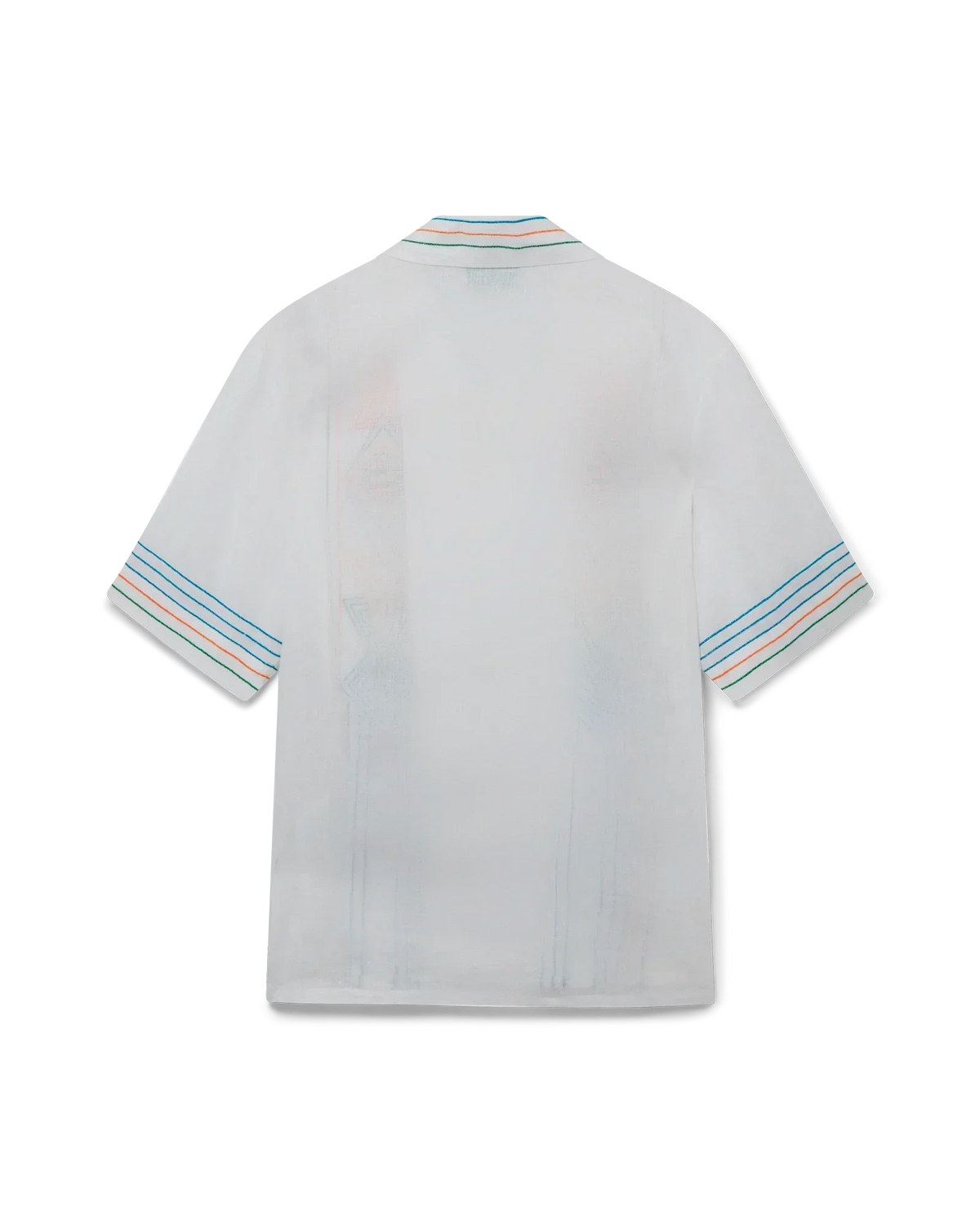 Le Fil De La Musique Short Sleeve Linen Shirt | Casablanca Paris | Image 6