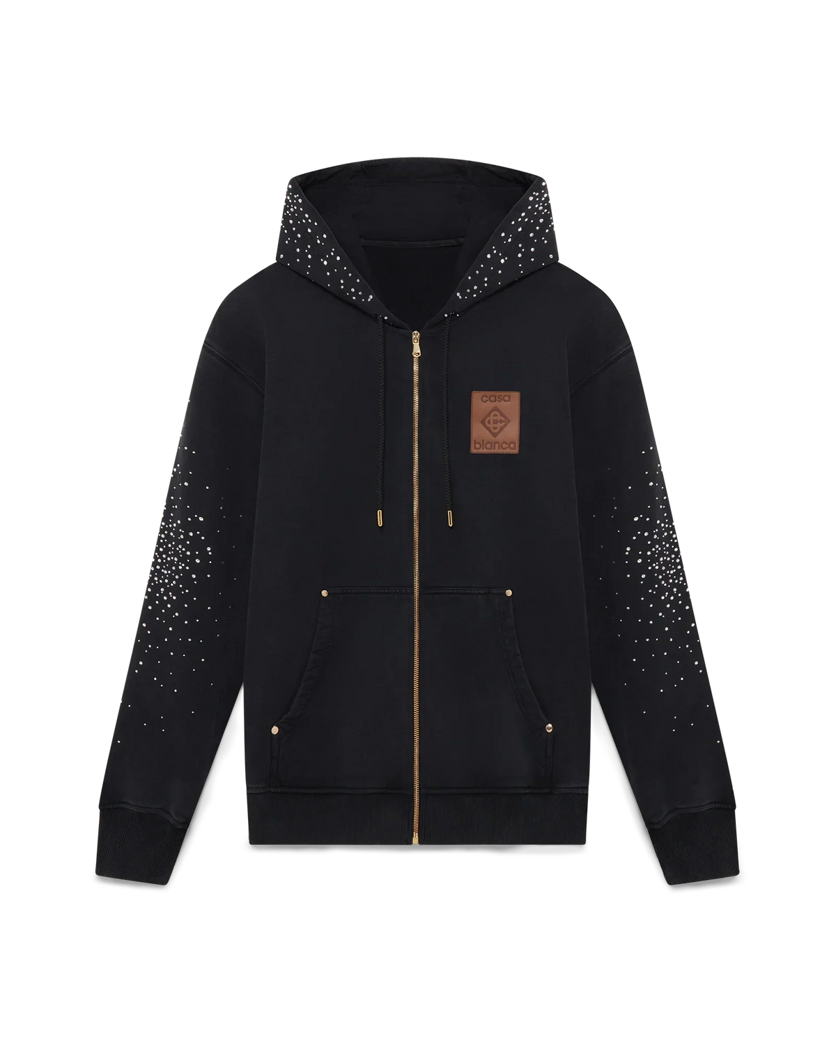 La Prémonition Crystal Embellished Zip Hooded Sweatshirt | Casablanca Paris | Image 2