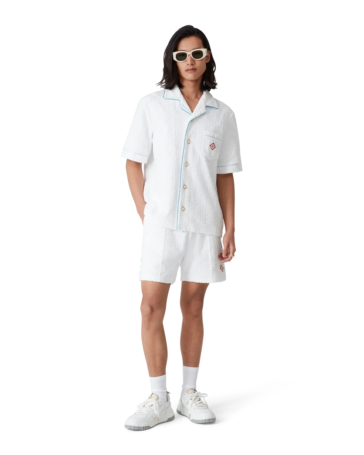 Tennis Stripe Towelling Shorts | Casablanca Paris | Image 2