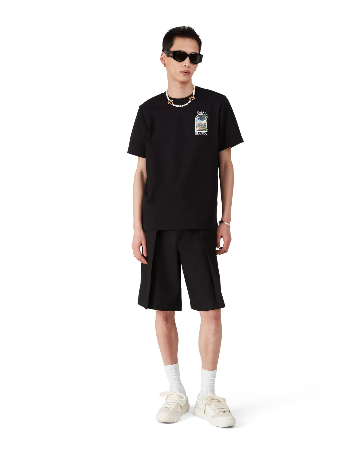 LA Nights Short Sleeve T-Shirt | Casablanca Paris | Image 2