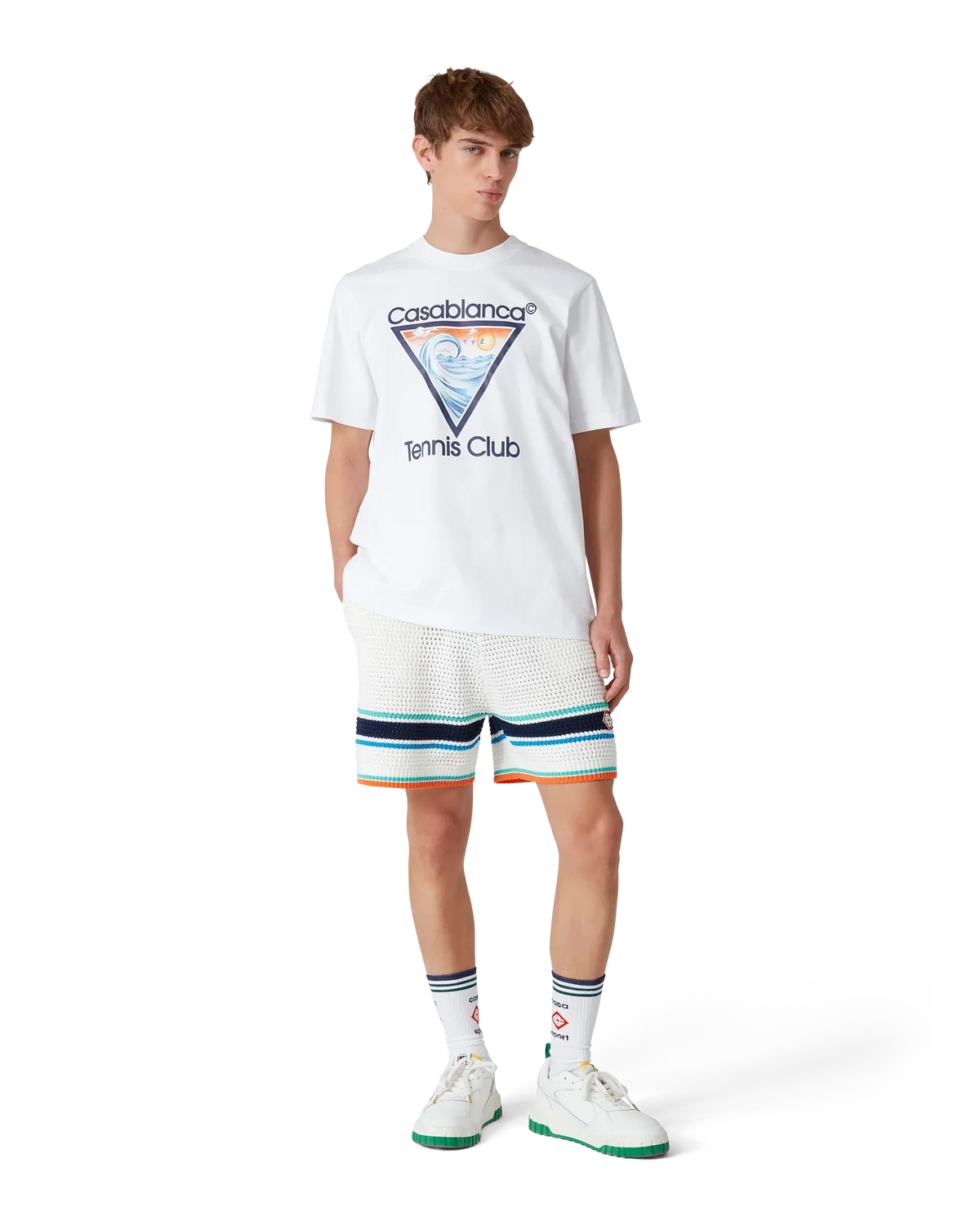 Tennis Club Icon Short Sleeve T-Shirt | Casablanca Paris | Image 2