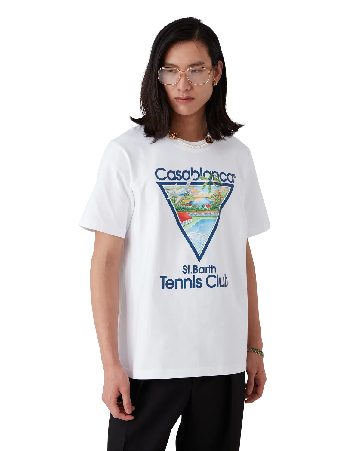Tennis Club Icon Short Sleeve T-Shirt | Casablanca Paris | Image 4