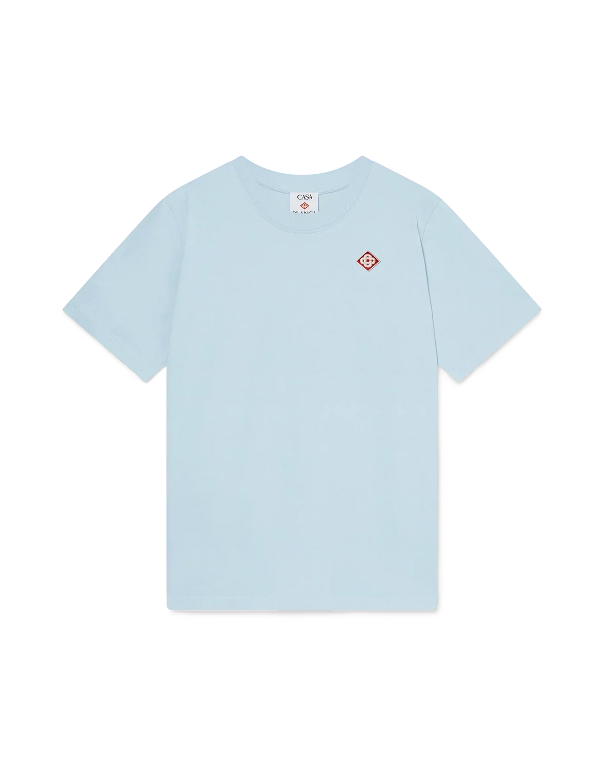Light Blue Diamond Logo Short Sleeve T-Shirt | Casablanca Paris | Image 1