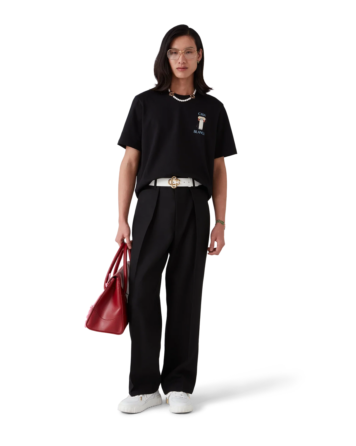 La Colonne Short Sleeve Short Sleeve T-Shirt | Casablanca Paris | Image 2