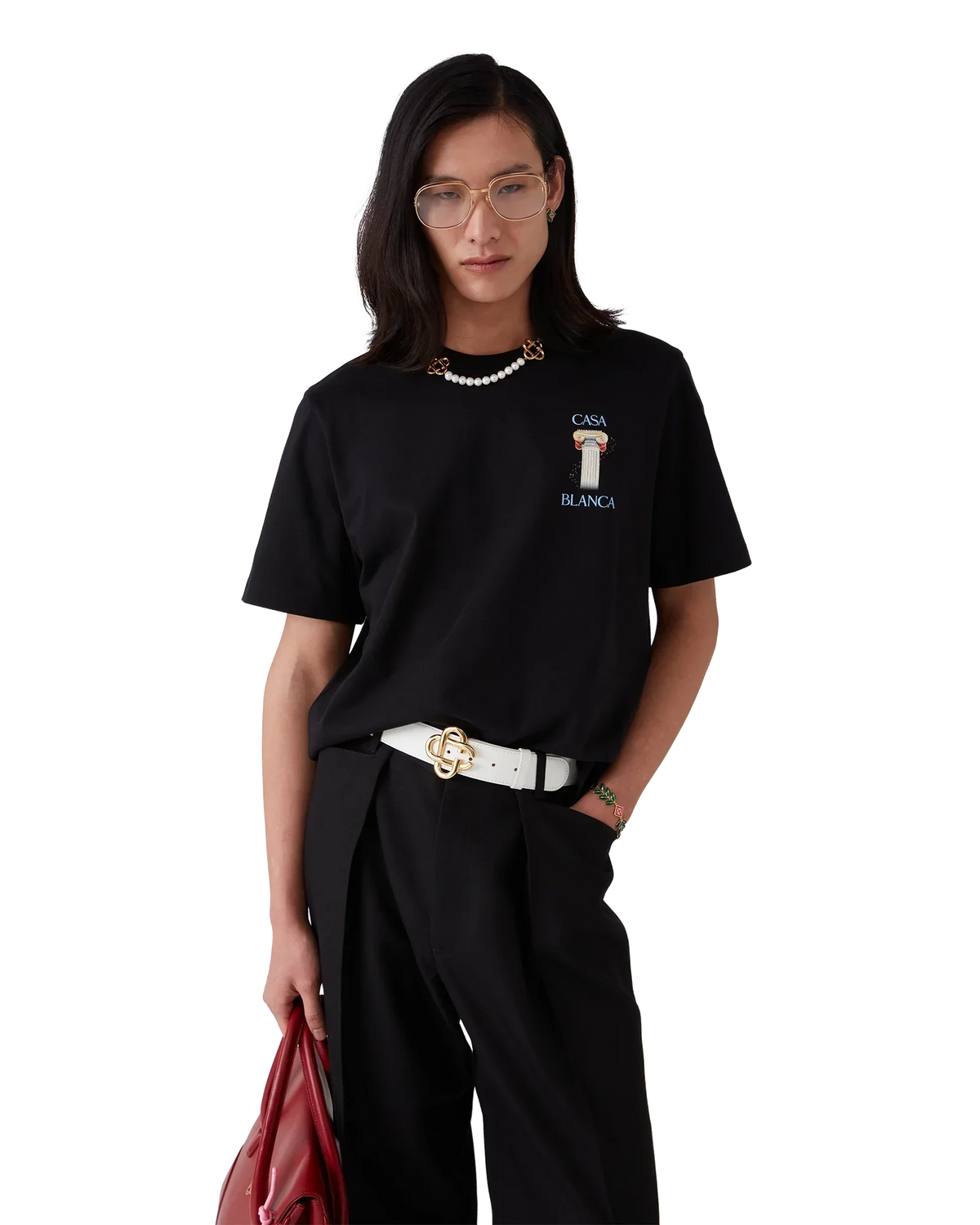 La Colonne Short Sleeve Short Sleeve T-Shirt | Casablanca Paris | Image 4