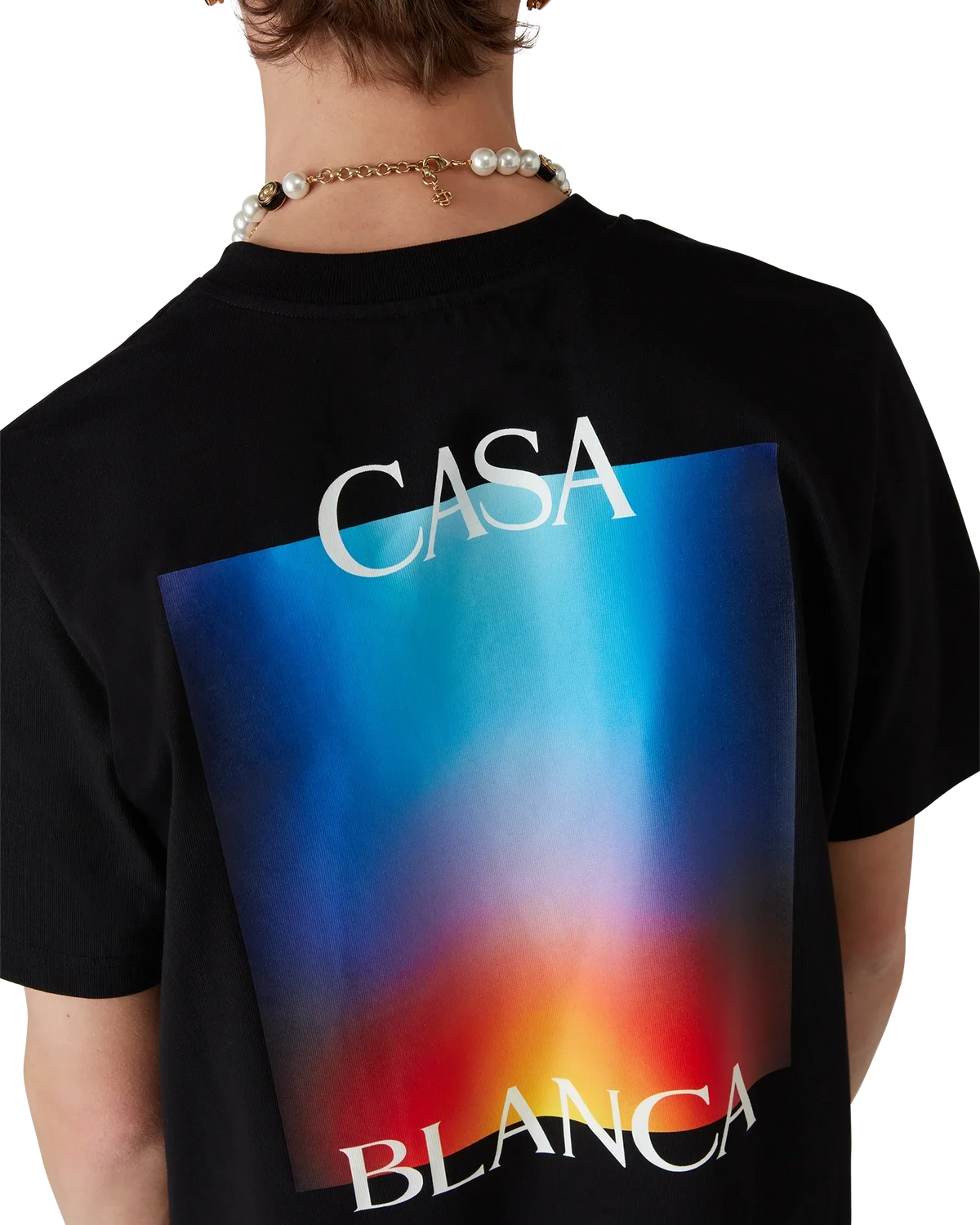 Gradient Casa Logo Short Sleeve T-Shirt | Casablanca Paris | Image 4