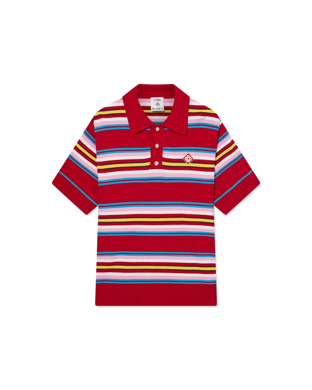 Stripe Oversized Polo Shirt | Casablanca Paris | Image 1
