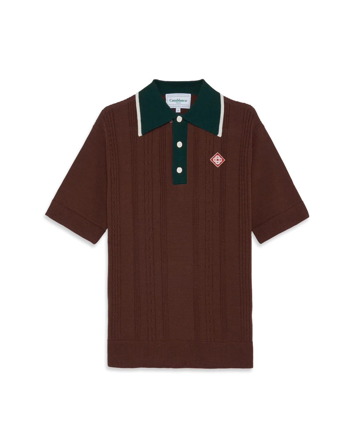 Cable Knit Oversized Polo Shirt | Casablanca Paris | Image 1