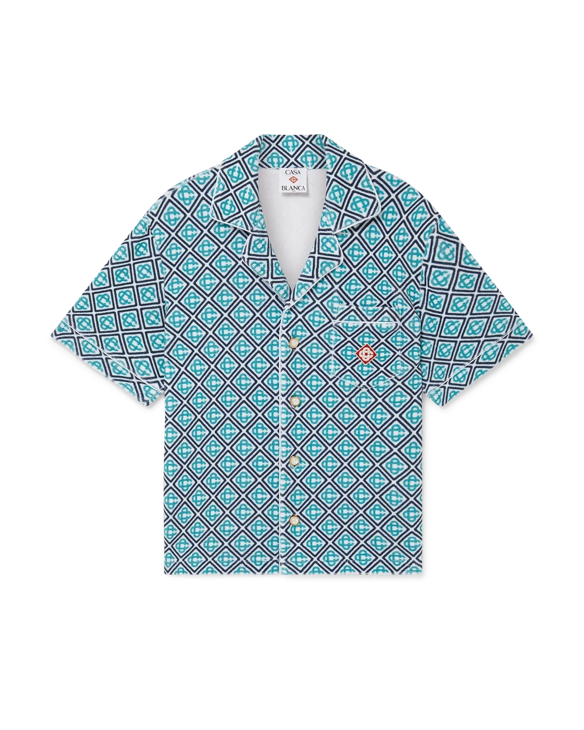 Monogram Short Sleeve Towelling Shirt | Casablanca Paris | Image 1