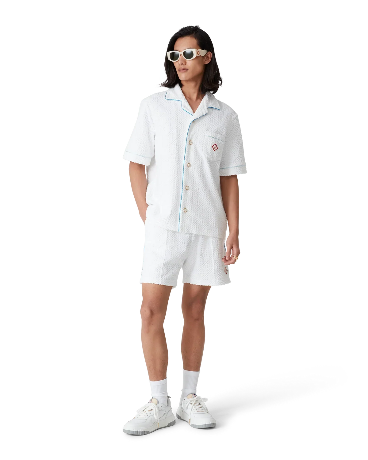 Tennis Stripe Short Sleeve Towelling Shirt | Casablanca Paris | Image 2
