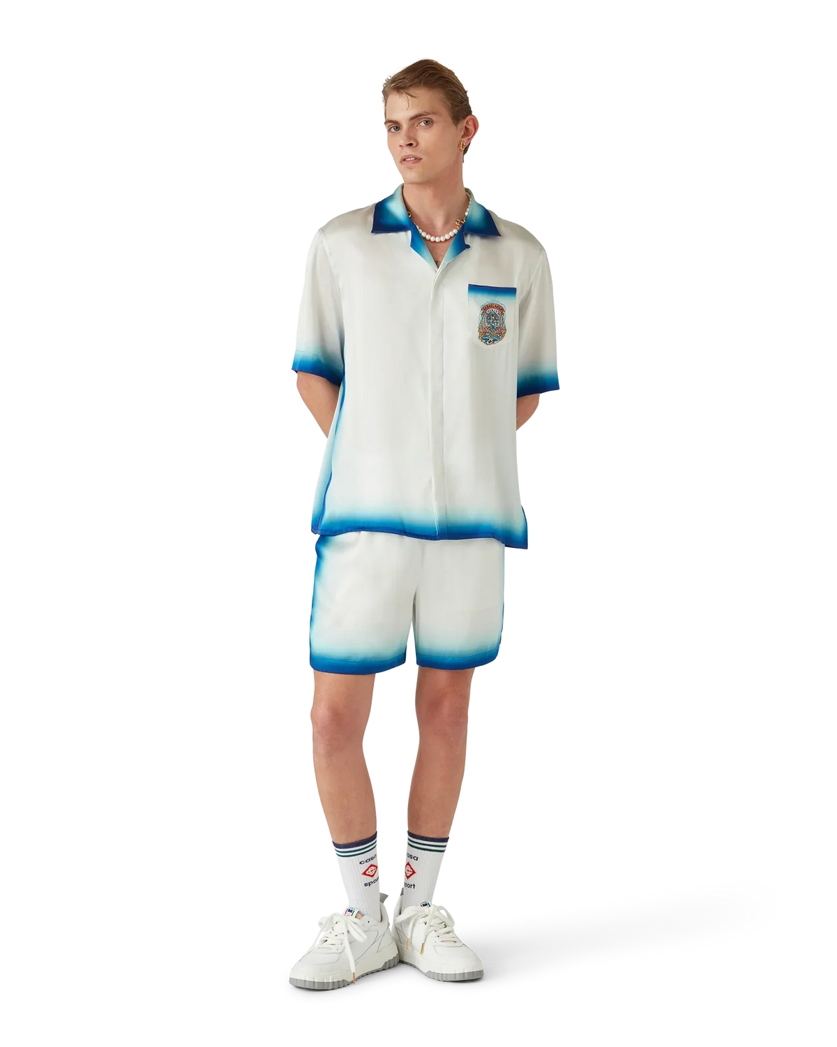 Casa Way Skate Silk Shorts | Casablanca Paris | Image 2