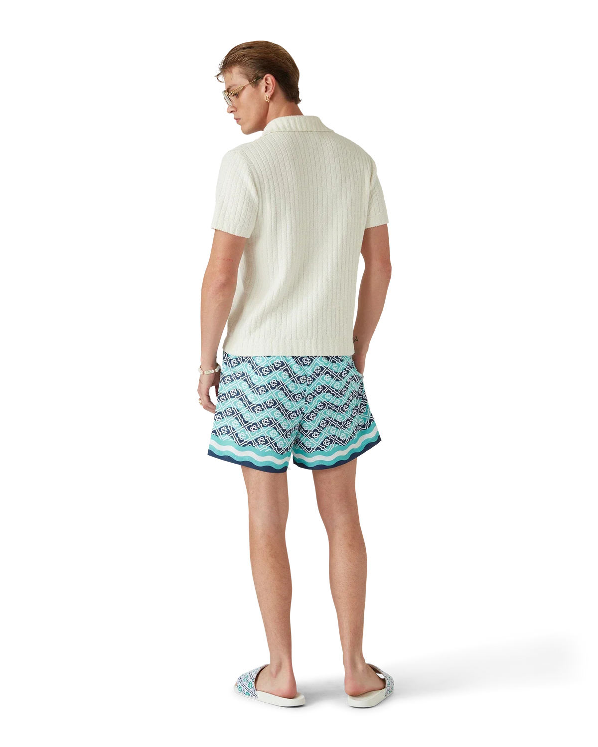Monogram Wave Swim Shorts | Casablanca Paris | Image 5