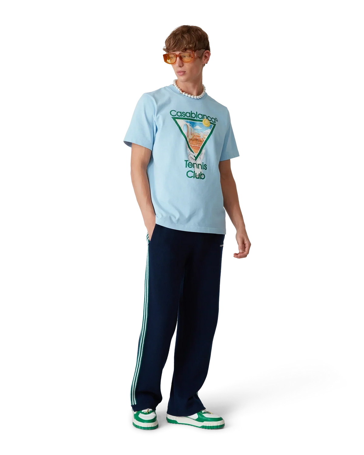 Metaphysical Tennis Icon Short Sleeve T-Shirt | Casablanca Paris | Image 2