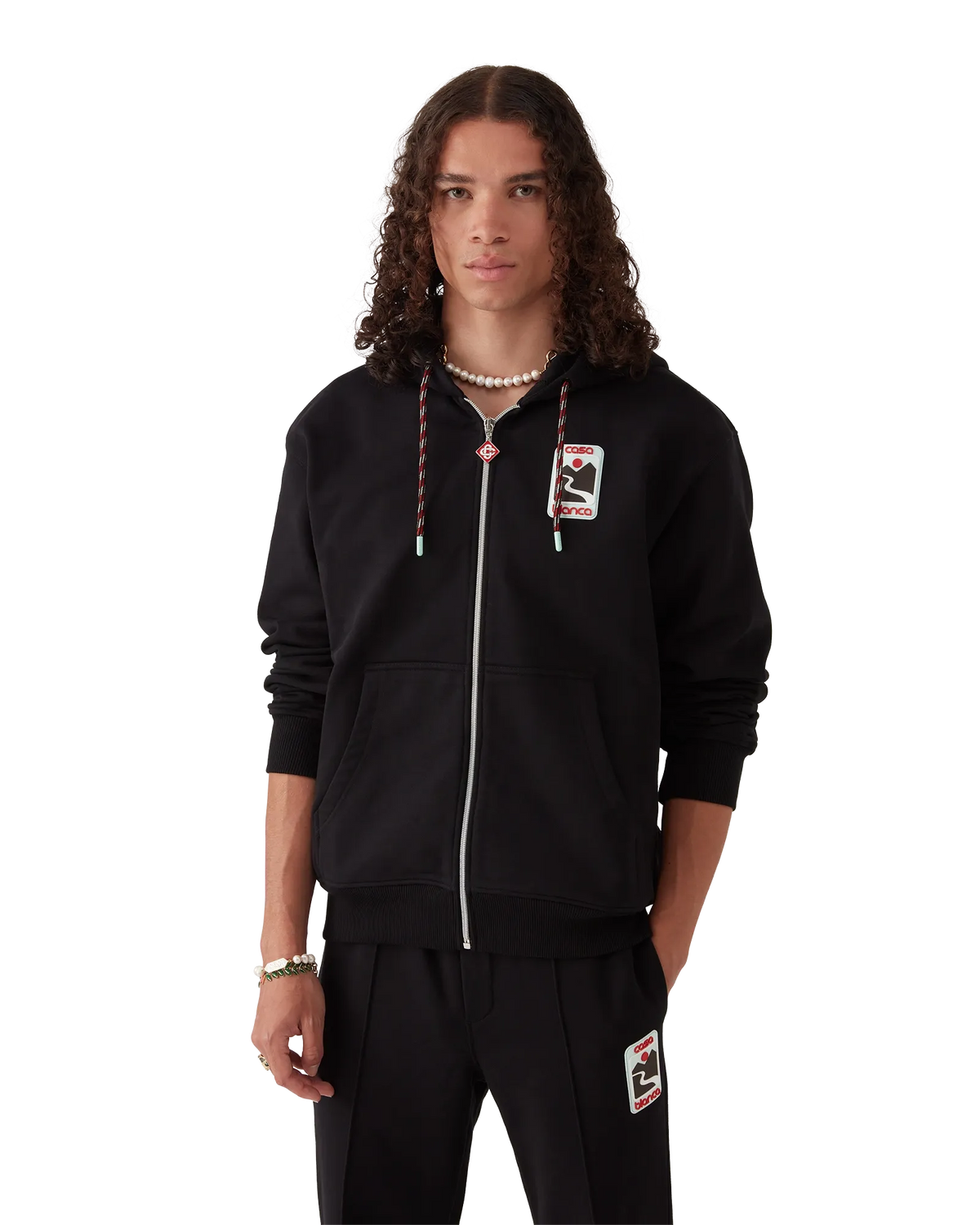 Sunset Valley Zip Hooded Sweatshirt | Casablanca Paris | Image 4