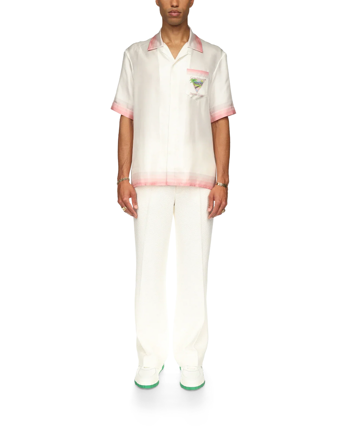 Tennis Club Icon Short Sleeve Silk Shirt | Casablanca Paris | Image 2