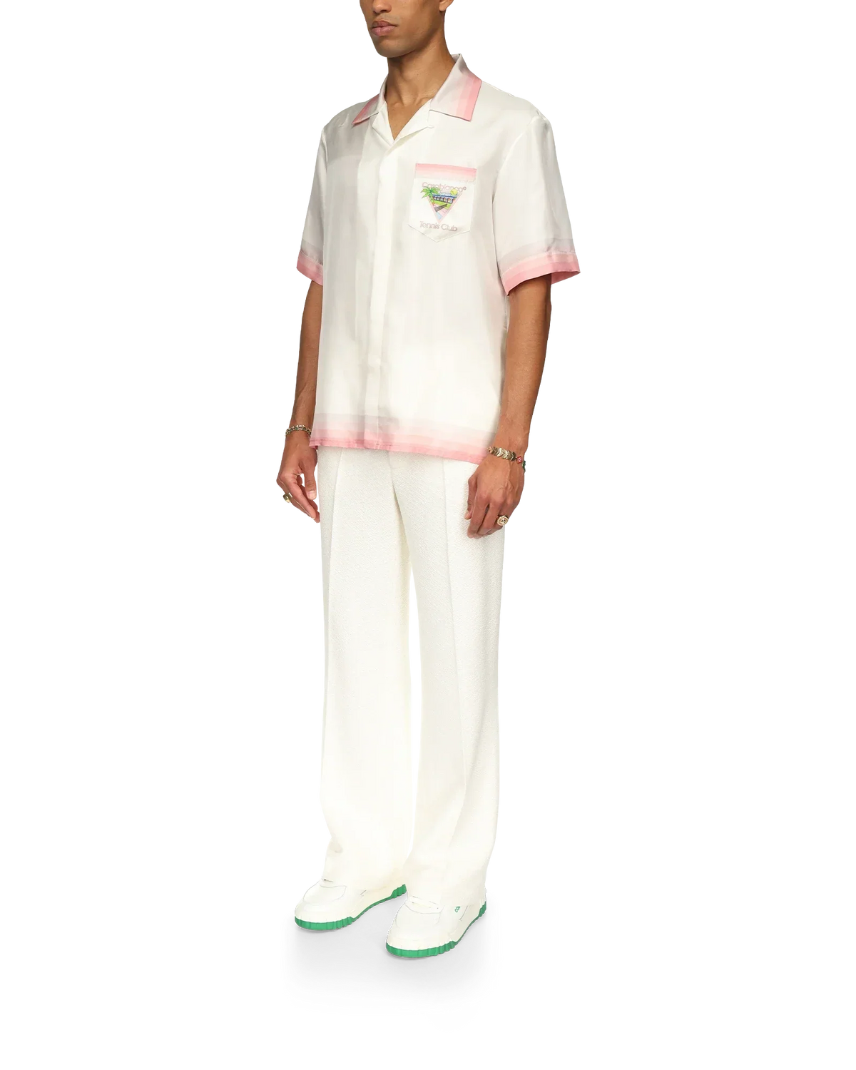 Tennis Club Icon Short Sleeve Silk Shirt | Casablanca Paris | Image 5