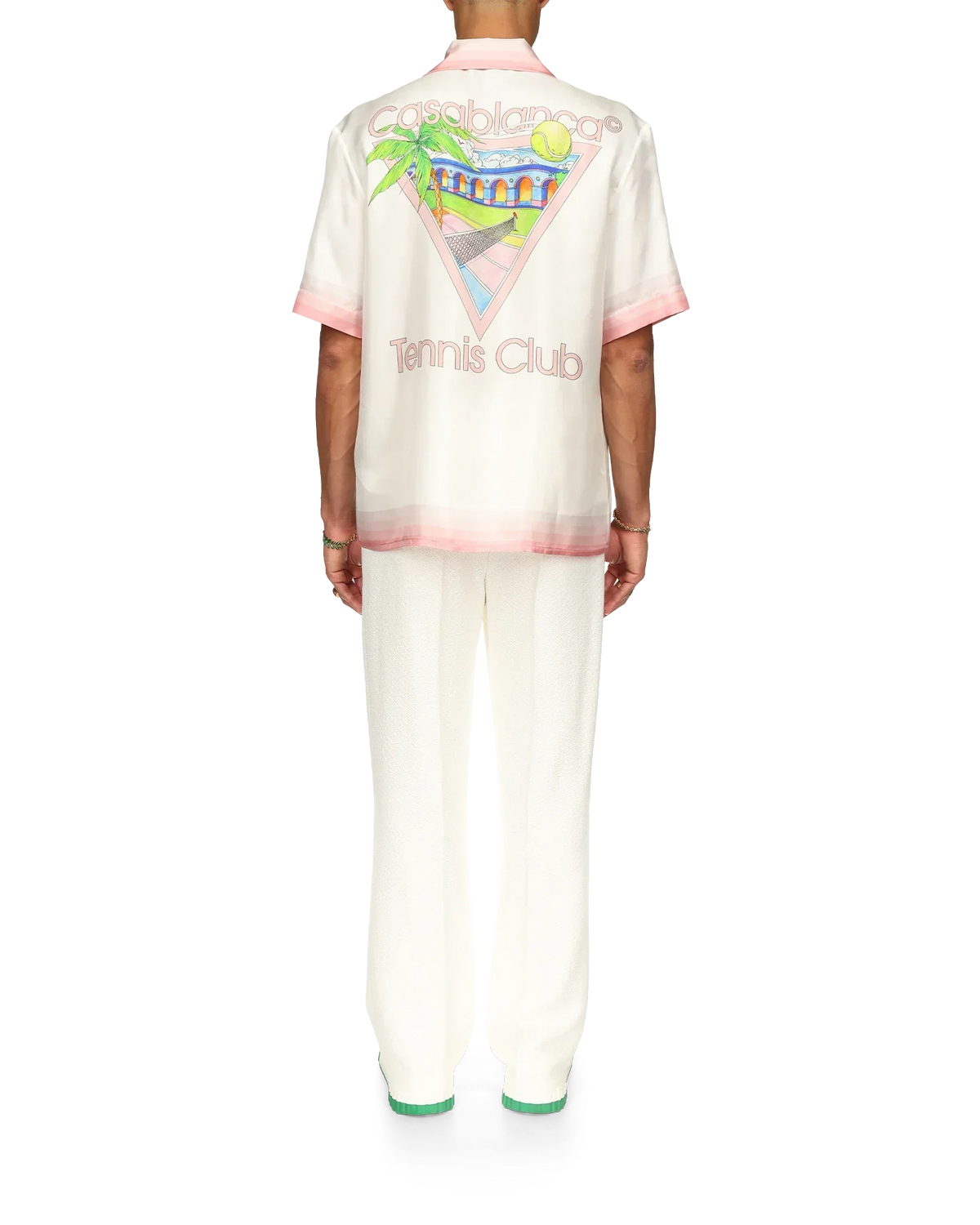 Tennis Club Icon Short Sleeve Silk Shirt | Casablanca Paris | Image 3