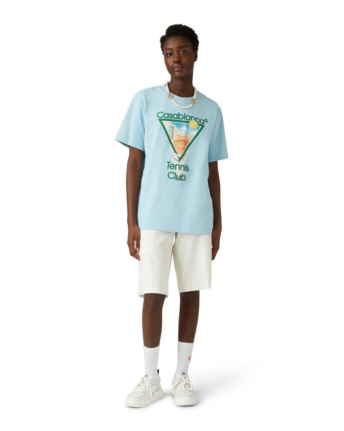 Metaphysical Tennis Icon Short Sleeve T-Shirt | Casablanca Paris | Image 2