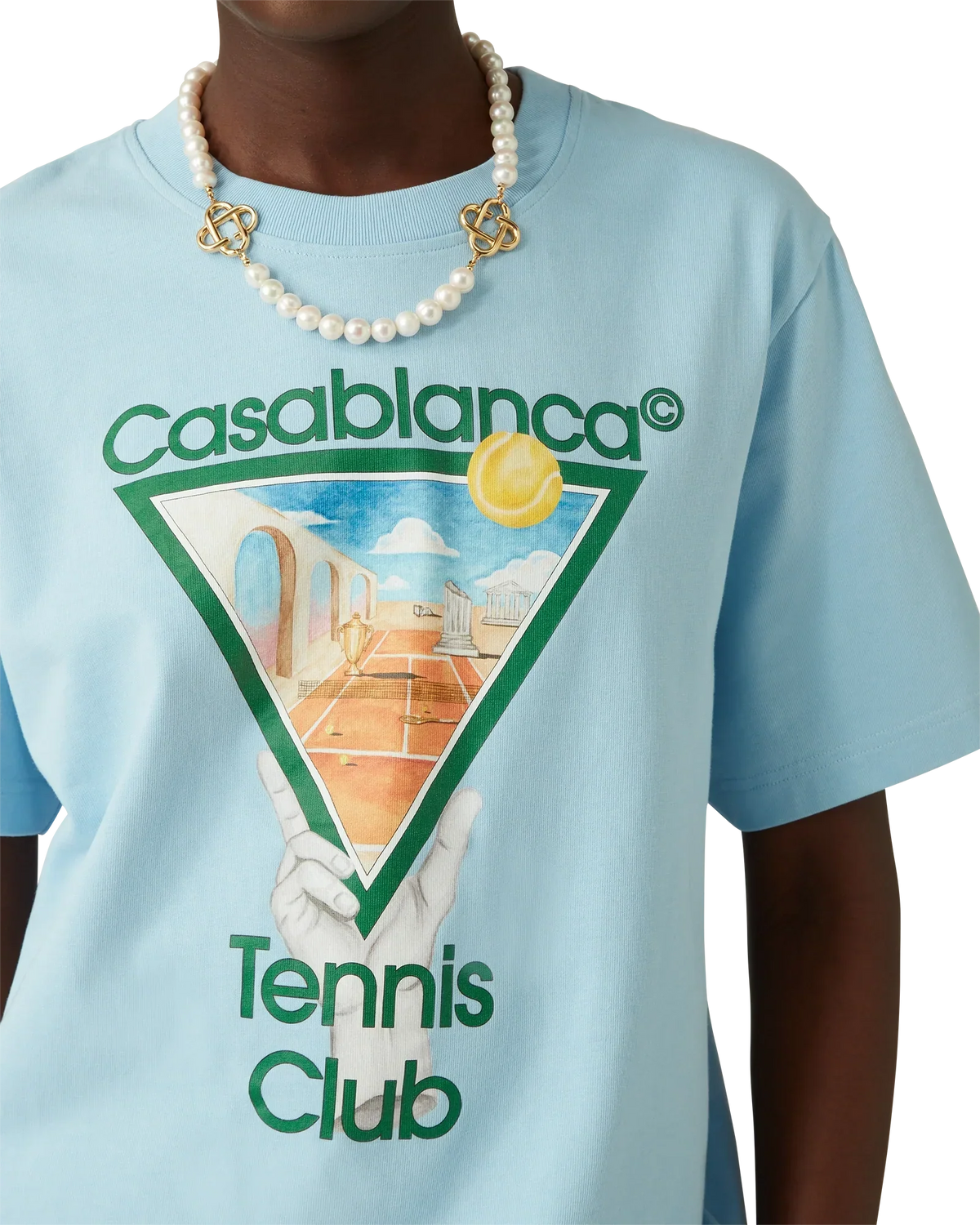 Metaphysical Tennis Icon Short Sleeve T-Shirt | Casablanca Paris | Image 5