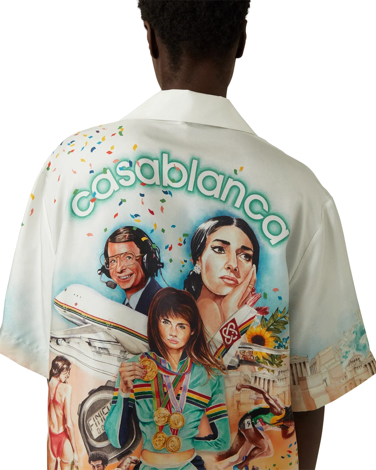 Celebration Du Sport Short Sleeve Silk Shirt | Casablanca Paris | Image 8