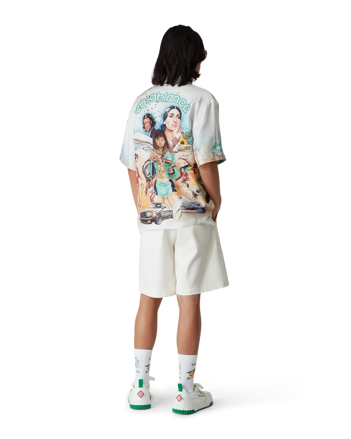 Celebration Du Sport Short Sleeve Silk Shirt | Casablanca Paris | Image 3
