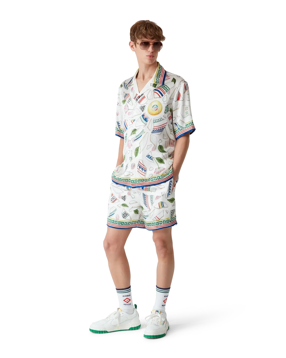 Le Vase Brise Short Sleeve Silk Shirt | Casablanca Paris | Image 6