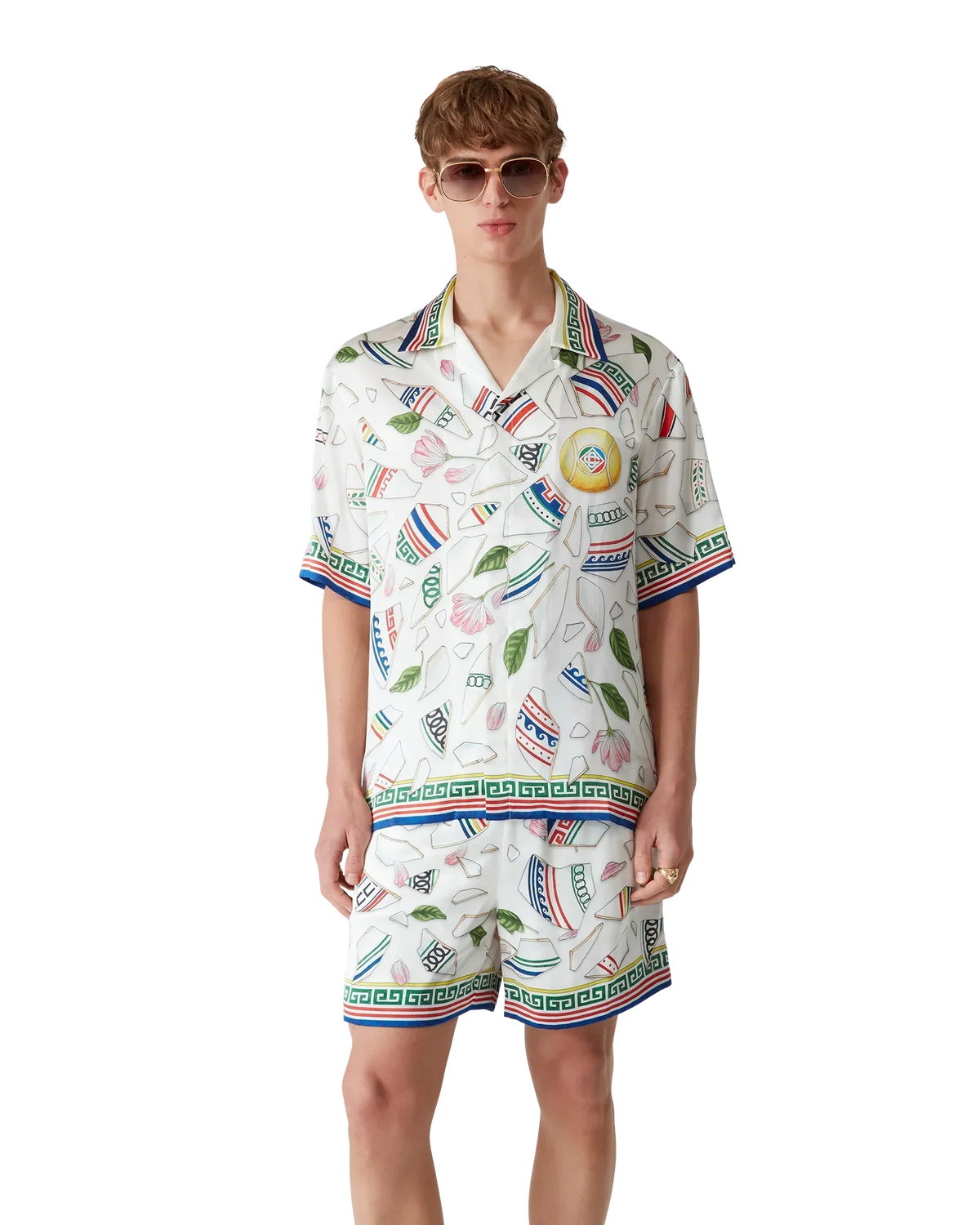Le Vase Brise Short Sleeve Silk Shirt | Casablanca Paris | Image 8