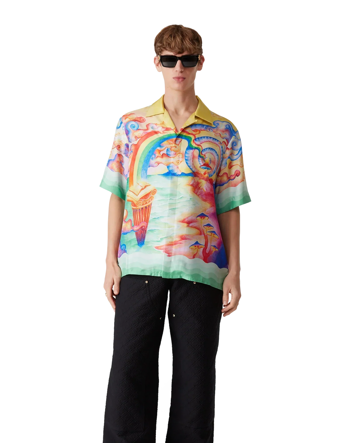Nature's Teacher Short Sleeve Silk Shirt | Casablanca Paris | Image 4
