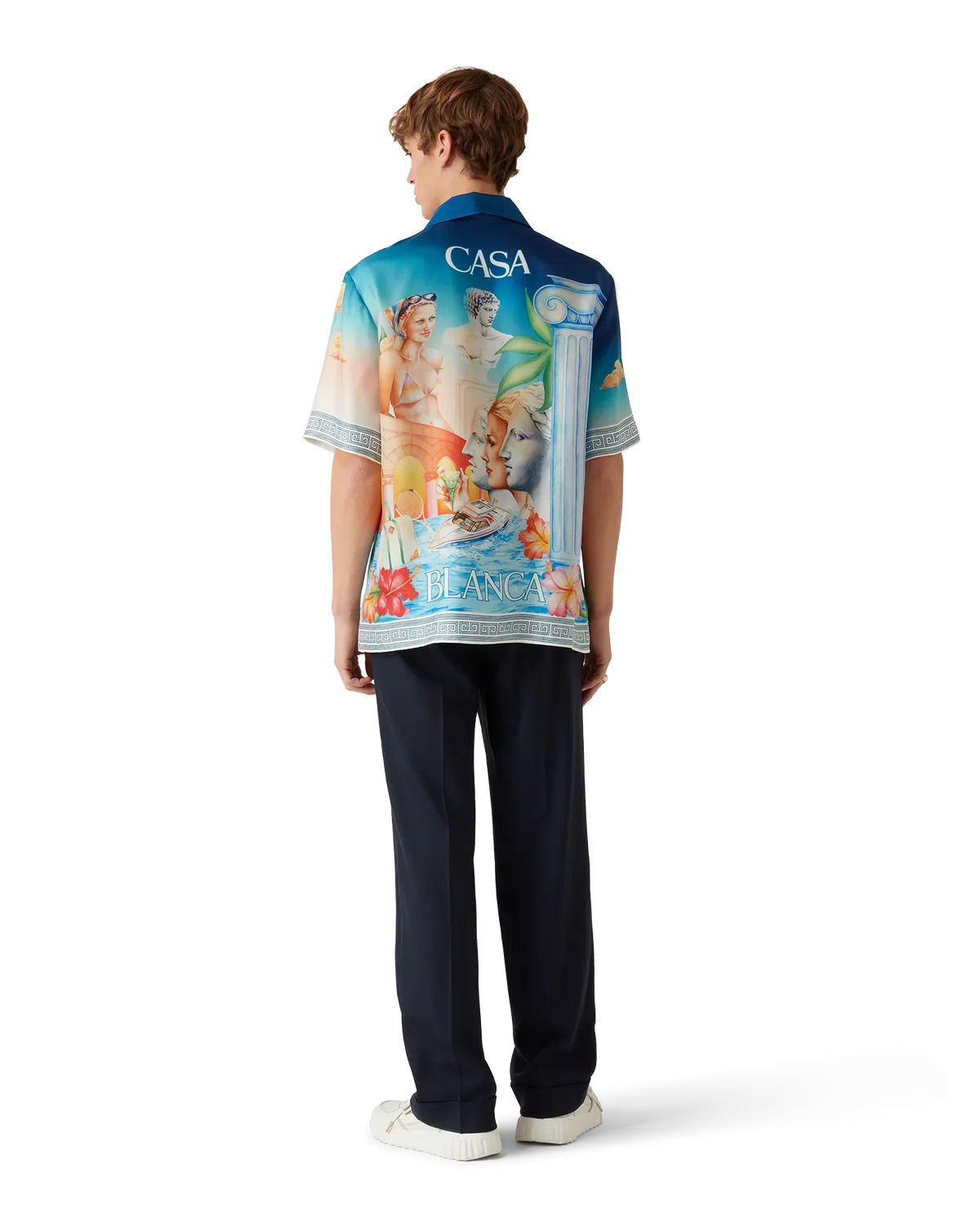 Le Plongeon Short Sleeve Silk Shirt | Casablanca Paris | Image 3