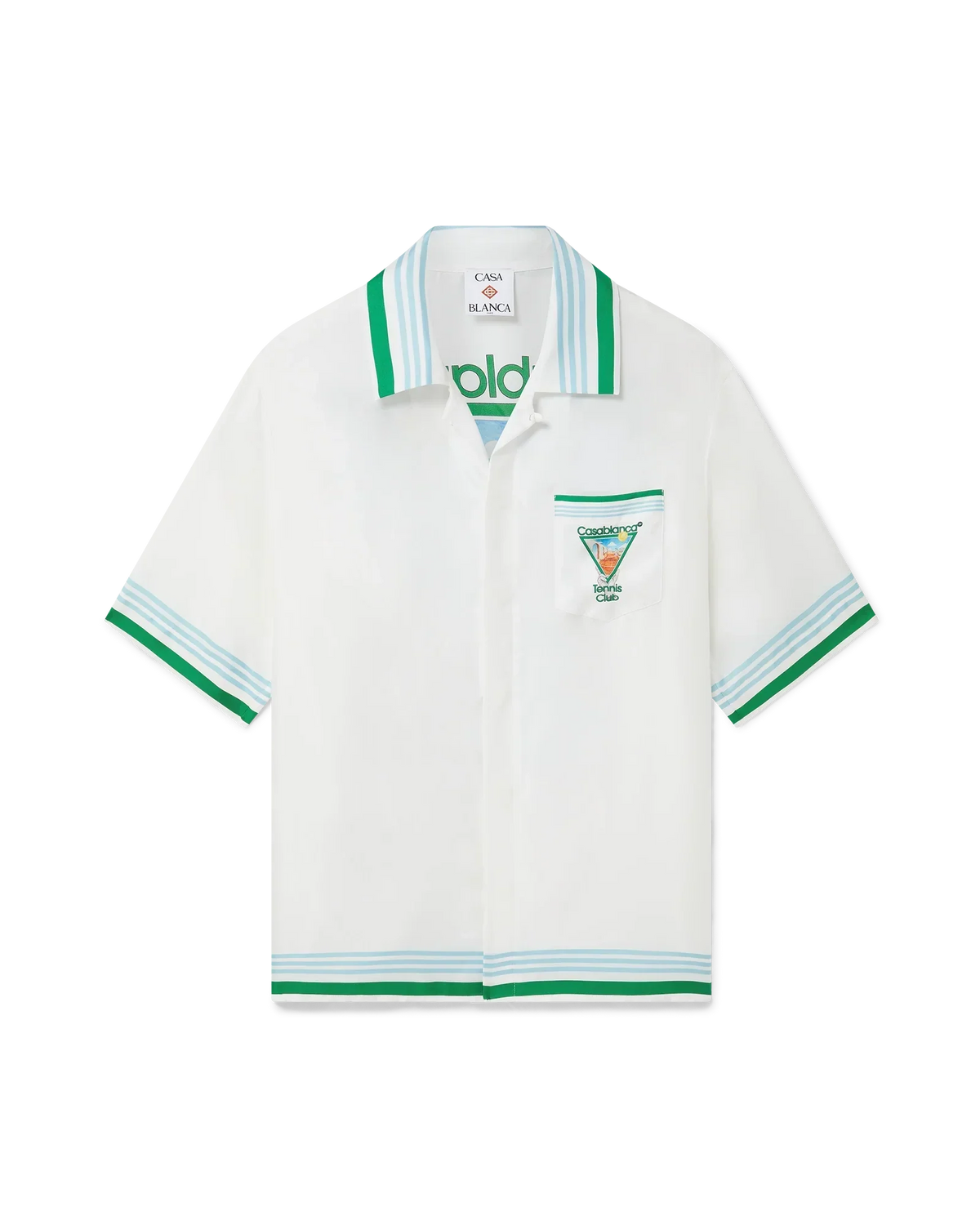 Metaphysical Tennis Icon Short-Sleeve Silk Shirt | Casablanca Paris | Image 1