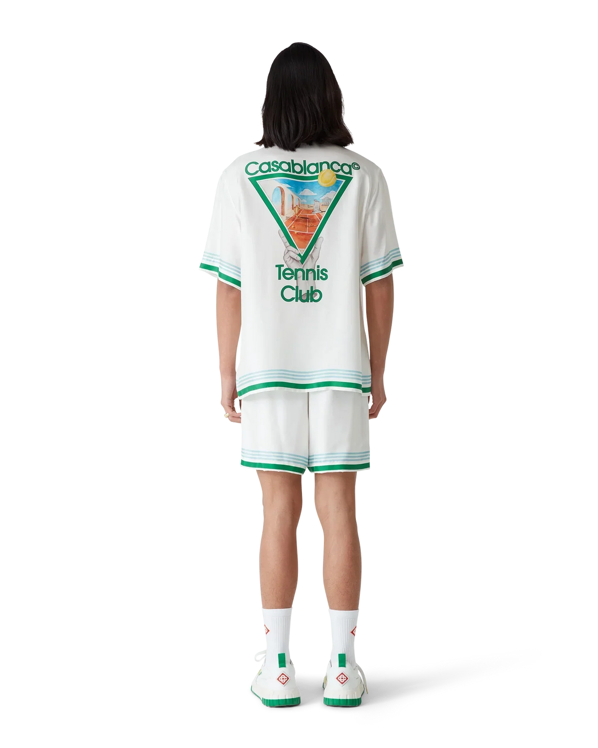 Metaphysical Tennis Icon Short Sleeve Silk Shirt | Casablanca Paris | Image 3